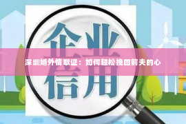 深圳婚外情取证：如何轻松挽回前夫的心