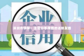 深圳市侦探：注定分手挽回的话朋友圈