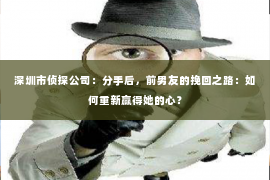 深圳市侦探公司：分手后，前男友的挽回之路：如何重新赢得她的心？